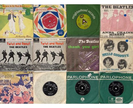 THE BEATLES &amp; RELATED - 7" COLLECTION. Impressive back-catalogue of around 185 x 7" releases including many multiple copi