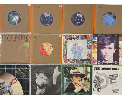 DAVID BOWIE AND RELATED - 7" COLLECTION. Hugely impressive archive of around 103 x 7" releases from Bowie including rarities 