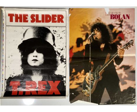 Nine assorted Bolan / T.Rex posters, mostly c 1980s/1990s - to include a proof sleeve artwork print.