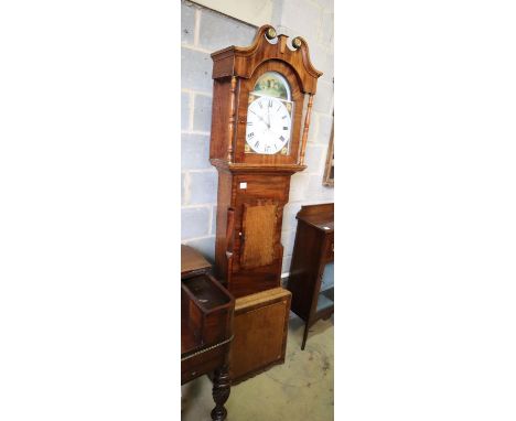 An early Victorian oak and mahogany thirty hour longcase clock, marked H. Carter, Ripon, height 226cm