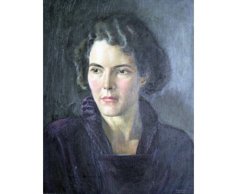 Mrs Dulcie Lambrick (1901-), oil on canvas, Portrait of Mrs Irene Horner, signed, 50 x 39cm