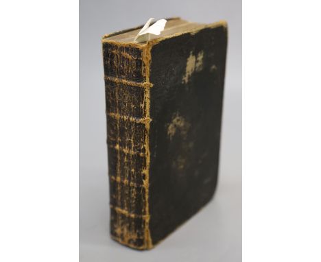The Book of Common Prayer, 3 works in 1 vol, 8vo, contemporary calf, with portrait frontis and 53 plates, John Basket, London
