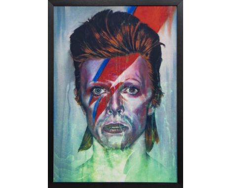 * M R HISLOP, BOWIE III giclee print on paper, signed image size 84cm x 59cm, overall size 90cm x 65cm Framed and under glass