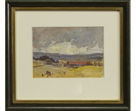 WILLIAM WALLS RSA RSW (SCOTTISH 1860 - 1942), TRAIN SKETCH (EDINBURGH TO CASTLE DOUGLAS ROUTE) watercolour on paper, signed a