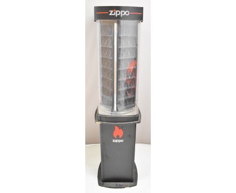 Zippo cigarette lighter shop display cabinet with rotating display stand, height 167cm