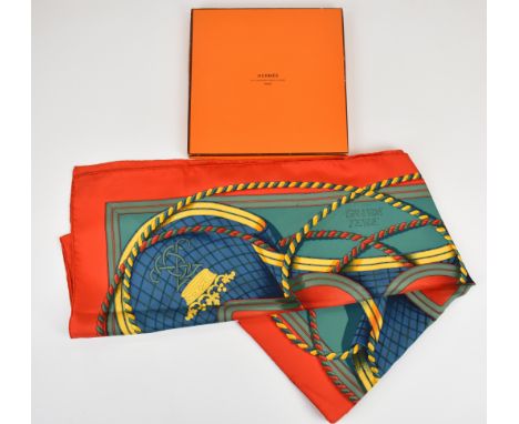 Herm&egrave;s Grande Tenue scarf, 90 x 90cm, in Herm&egrave;s box
