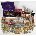 A collection of jewellery including vintage and Art Deco brooches, Monet and other vintage
