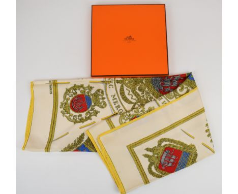 Herm&egrave;s Les Armes de Paris silk scarf, 90 x 90cm, in Herm&egrave;s box&nbsp;