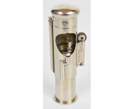 Aonian 'Redlight' lighter with extendable pull out bottom section bringing the wick to be beside the flint and the flame prot