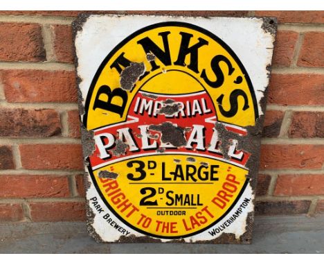 Banks's Imperial Pale Ale Enamel SignMake: Contact AuctioneerModel: Contact AuctioneerYear: 0Mileage: 0VIN: Contact Auctionee