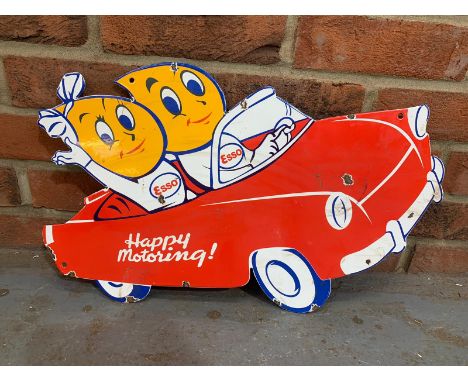 Esso Happy Motoring Enamel SignMake: Contact AuctioneerModel: Contact AuctioneerYear: 0Mileage: 0VIN: Contact AuctioneerConfi