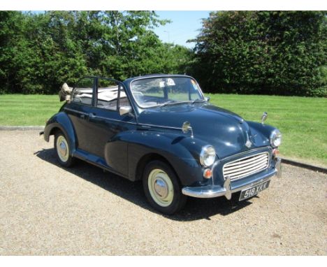 1963 Morris Minor 1000 ConvertibleMake: MorrisModel: Minor 1000Year: 1963Mileage: 0VIN: MA255D101671Configuration: Right Hand