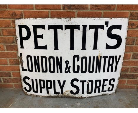 Original Pettits London &amp; Country Supply Store Enamel SignMake: Contact AuctioneerModel: Contact AuctioneerYear: 0Mileage