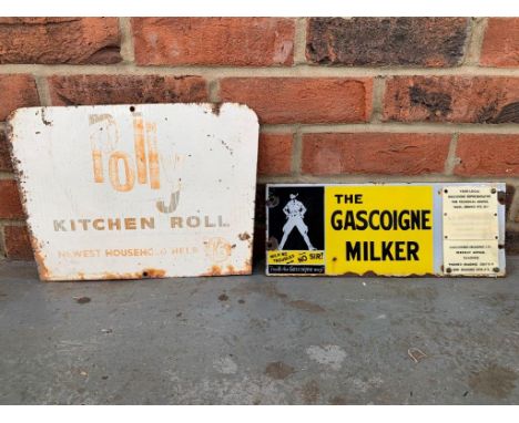 Original Polly Kitchen Roll &amp; The Gascoigne Milker Enamel Sign (2)Make: Contact AuctioneerModel: Contact AuctioneerYear: 