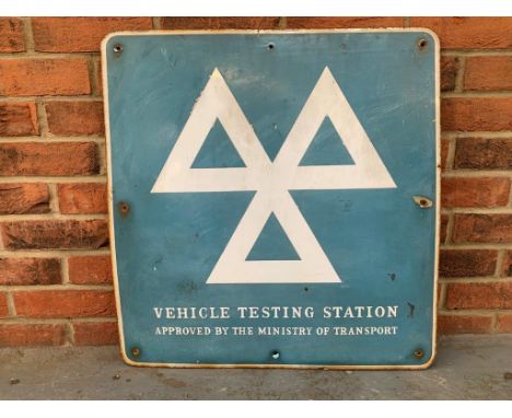 Enamel Vehicle Testing Station SignMake: Contact AuctioneerModel: Contact AuctioneerYear: 0Mileage: 0VIN: Contact AuctioneerC