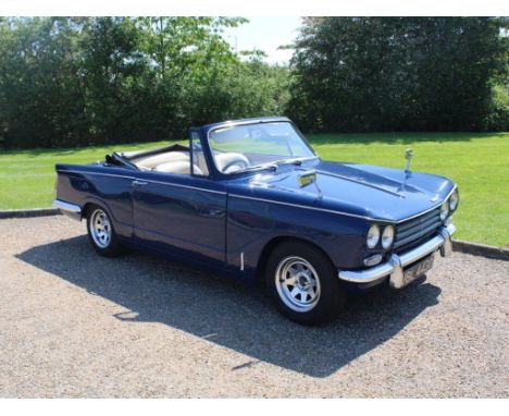 1969 Triumph Vitesse Make: TriumphModel: Vitesse Year: 1969Mileage: 0VIN: HC53413DLRS0Configuration: Right Hand DriveRegistra