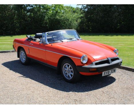 1980 MG B RoadsterMake: MG Model: B Roadster Year: 1981Mileage: 13791VIN: GVADJ1A6518123Configuration: Right Hand DriveRegist