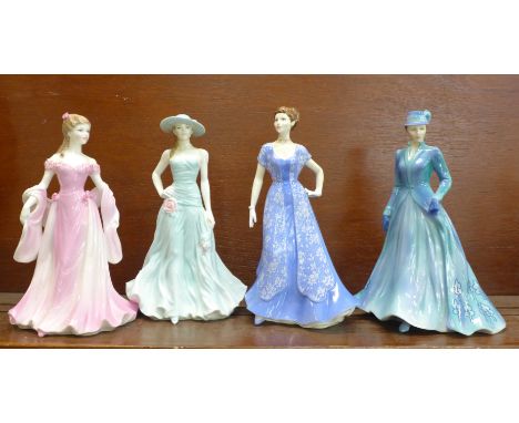 Four Royal Worcester figures comprising Grace, Serena, Best Wishes and Eleanor 