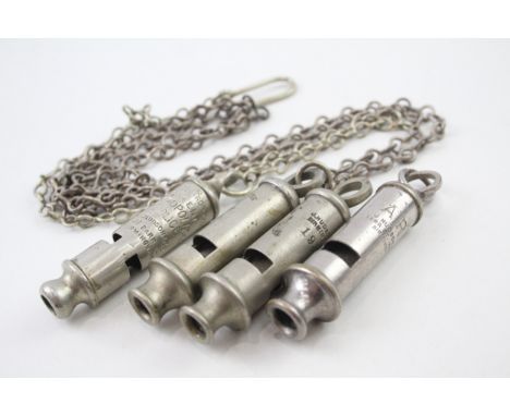 Whistles Inc ARP, 1937 Dated, Broad Arrow, Metropolitan Police x 4