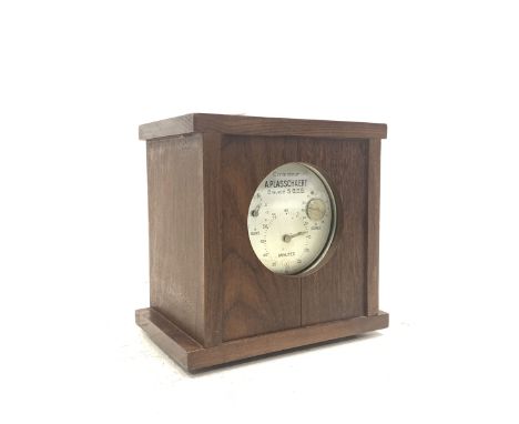 Early 20th century French Pigeon timer clock, silvered dial inscribed 'Constatuer A. Plasschaert' Brevete S.G.D.G' in a later