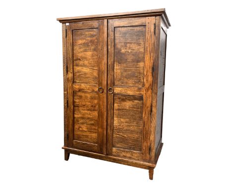 Barker &amp; Stonehouse Santa Fe hardwood double wardrobe, with two panelled doors, enclosing hanging rail, W115cm, H164cm, D