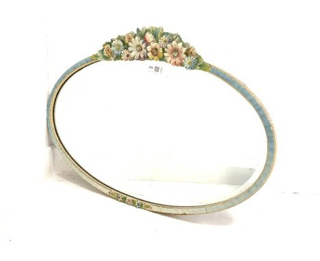 20th century barbola style mirror 69cm x 46cm
