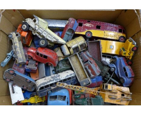 A collection of die-cast model vehicles, mainly Dinky, some Corgi
