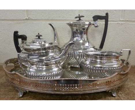 A Sheffield plate five piece tea and coffee service