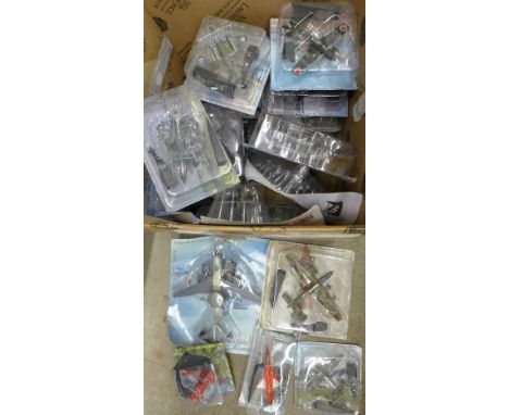 A collection of twenty-two Amer-Com die-cast model aircraft