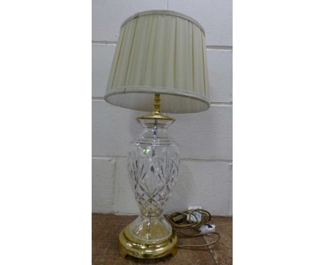 A Waterford crystal table lamp