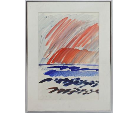 Sprotte, Siegward (1913 Potsdam - Kampen/Sylt 2004) Abendröte am Meer. Aquarell/Papier, li. u. sign. und dat. (20)02. 55x 36 