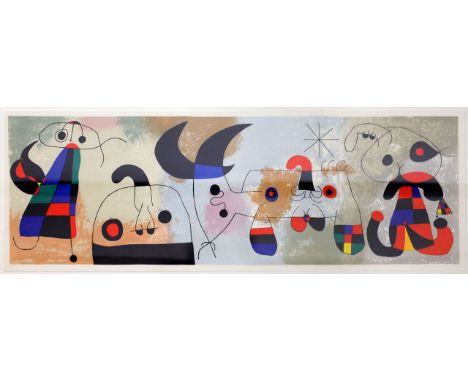 Miró, Joan (1893 Montroig - Mallorca 1983) "Sur Quatre Murs". Farblithographie (zwei Falze), aus Derriere Le Miroir 36/37/38,