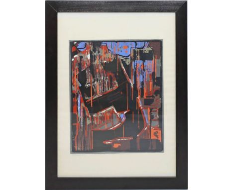 Kaus, Max (1891 Berlin 1977) "Römisch" - so unterhalb der Darstellung betitelt. Handruck/Farbserigraphie (min. fleckig), li. 