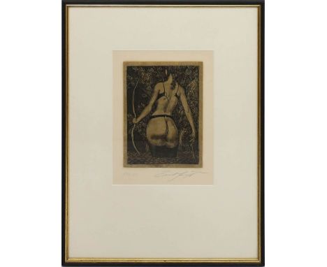 Fuchs, Ernst (1930 Wien 2015) "Diana II". Aquatinta-Kaltnadelradierung, u. mit Bleistift sign. sowie li u. Ex. 172/200. Platt