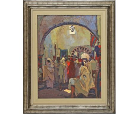 Mens, Isidore van (1890 Berlicum - Oosterhoot 1985) Belebte Straßenszene in "Tunis", so li. u. betitelt, sign. und dat. 1923.