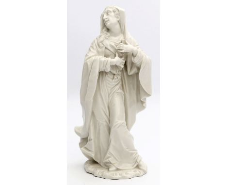 Bustelli, Franz Anton "Mater Dolorosa", weiß. Aus einer Serie von Sakralfiguren, Entwurf um 1755. Prägemarke Nymphenburg, um 