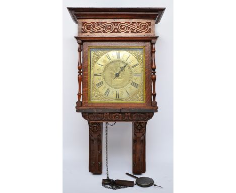 Thomas Dicker, Silchester, an 18th century 10" dial longcase clock 30 hour movement, the signed dial with applied spandrels, 