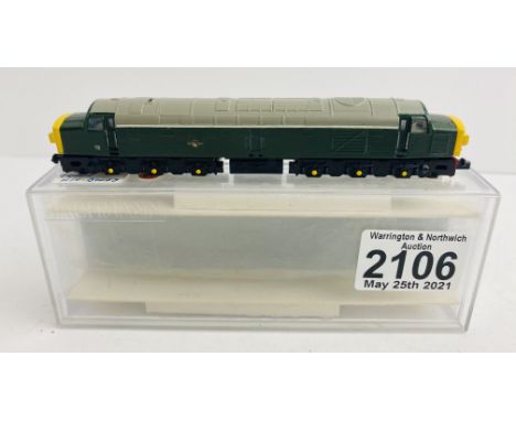 Graham Farish N Gauge Locomotive BR Green Diesel (Repainted) Boxed  - P&amp;P Group 1 (£14+VAT for the first lot and £1+VAT f