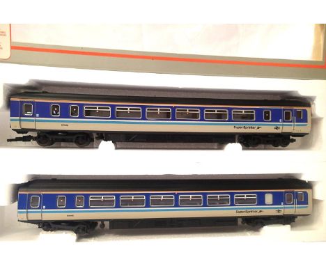 Lima Super Sprinter power car and dummy car, blue, 52449 and 57449, both in very good - excellent condition, boxed. P&amp;P G