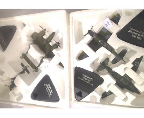 Atlas Editions two aircraft sets 2x; Hawker Tempest and ME262, FW 190 and Lockhead Lightning P38. P&amp;P Group 1 (£14+VAT fo