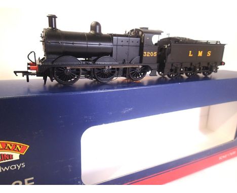 Bachmann 31-627 Class 3F 3205, LMS Black, been run in in near mint condition, storage marks on box. P&amp;P Group 1 (£14+VAT 