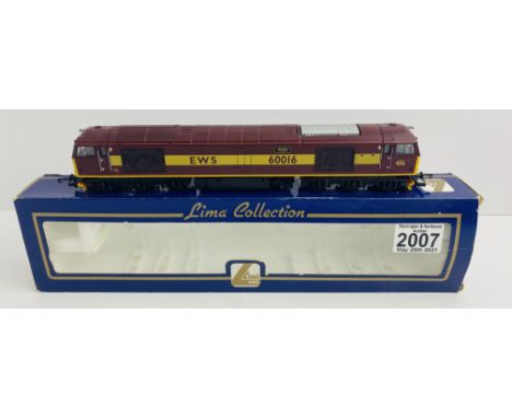 Lima OO Gauge Class 60 016 EWS 'Rail Magazine' Locomotive Boxed  (Incorrect box) - P&amp;P Group 1 (£14+VAT for the first lot