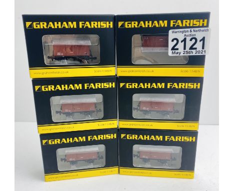 Graham Farish N Gauge 6x 377-986 12T Fruit Van Wagons Boxed  - P&amp;P Group 1 (£14+VAT for the first lot and £1+VAT for subs