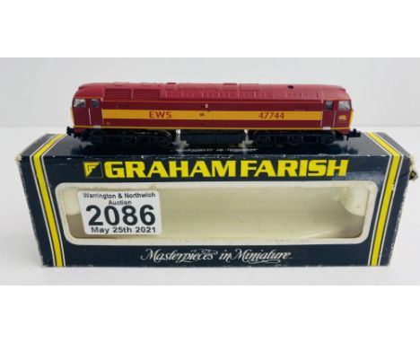Graham Farish N Gauge Class 47 744 EWS Locomotive Boxed  - P&amp;P Group 1 (£14+VAT for the first lot and £1+VAT for subseque