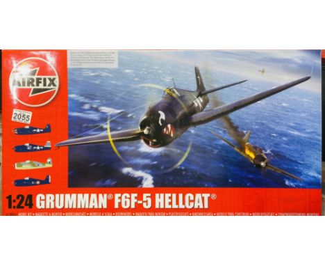 Airfix 1:24 Scale Grumman Hellcat Model Kit Boxed (Model Kit Box Still Factory Sealed) - P&amp;P Group 3 (£25+VAT for the fir