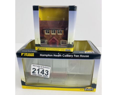 Graham Farish N Gauge Scenecraft Fan House &amp; House (wrong box) Boxed  - P&amp;P Group 1 (£14+VAT for the first lot and £1