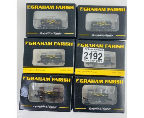 6x Graham Farish N Gauge 'Bitumuls' 14T Tank Wagons All Boxed - P&amp;P Group 1 (£14+VAT for the first lot and £1+VAT for sub