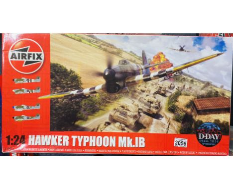 Airfix 1:24 Scale Hawker Typhoon Model Kit Boxed (Contents remain unchecked for completeness) - P&P Group 3 (£25+VAT for the 