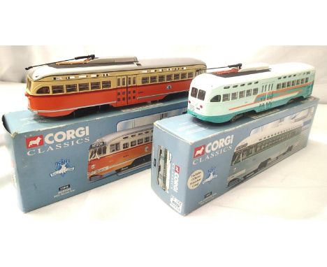 Two Corgi Classics American streetcars; 55008 Boston in very good - excellent condition, box is fair, and St Louis street car