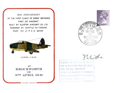 WHITTLE FRANK: (1907-1996) English Royal Air Force Officer, inventor of the jet engine. Signed First Day Cover commemorating 